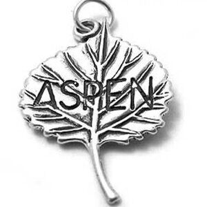 CITY OF ASPEN LEAF IN STERLING SILVER